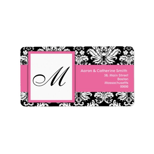  zwarte en witte Adresetiketten Etiket (Voorkant)