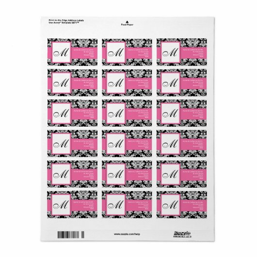  zwarte en witte Adresetiketten Etiket (Full Sheet)