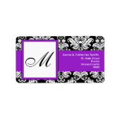  zwarte en witte Adresetiketten Etiket (Voorkant)