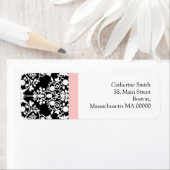 Zwarte en witte Adresetiketten met roze Etiket (Insitu)