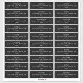 ZWARTE EN WITTE ADRESETIKETTEN STICKER (Vel)