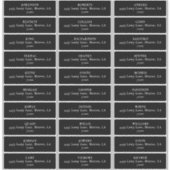 ZWARTE EN WITTE ADRESETIKETTEN STICKER (Voorkant)