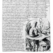  zwarte en witte Alice in Wonderland Douchegordijn (Voorkant)