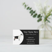 Zwarte en witte alpiene melkgeit visitekaartje (Staand voorkant)