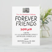 ZWARTE EN WITTE AMARLLIS PARTIJINVITATIE KAART (Staand voorkant)