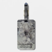 ZWARTE EN WITTE AMARYLLIS-BAGAGELABEL BAGAGELABEL (Achterkant verticaal)
