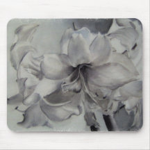 ZWARTE EN WITTE AMARYLLIS MOUSEPAD