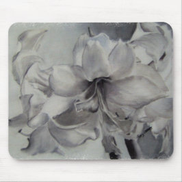 ZWARTE EN WITTE AMARYLLIS MOUSEPAD MUISMAT