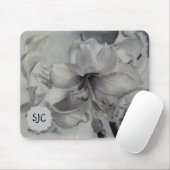 ZWARTE EN WITTE AMARYLLIS MOUSEPAD MUISMAT (Met muis)