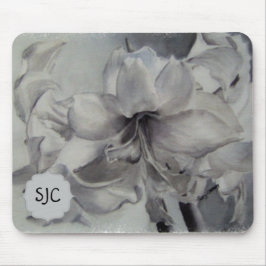 ZWARTE EN WITTE AMARYLLIS MOUSEPAD MUISMAT