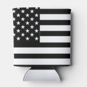 Zwarte en Witte Amerikaanse vlag Blikjeskoeler (Achterkant)