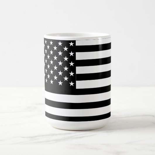 Zwarte en Witte Amerikaanse vlag Koffiemok (Center)