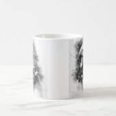 Zwarte en witte Amerikaanse vlag zeearend Koffiemok (Center)