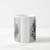 Zwarte en witte Amerikaanse vlag zeearend Koffiemok (Center)