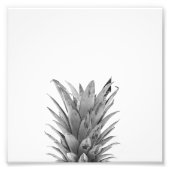 Zwarte en witte anananas foto afdruk (Voorkant)