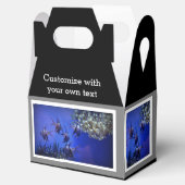 Zwarte en Witte Angelvis in het Deep Blue Zee Bedankdoosjes (Geopend)