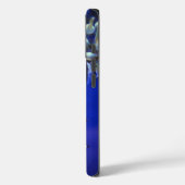 Zwarte en Witte Angelvis in het Deep Blue Zee Case-Mate iPhone Case (Achterkant / Links)