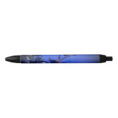 Zwarte en Witte Angelvis in het Deep Blue Zee Inkt Pen (Voorkant)