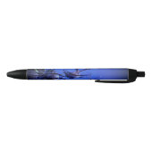 Zwarte en Witte Angelvis in het Deep Blue Zee Inkt Pen (Bodem)
