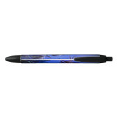 Zwarte en Witte Angelvis in het Deep Blue Zee Inkt Pen (Achterkant)