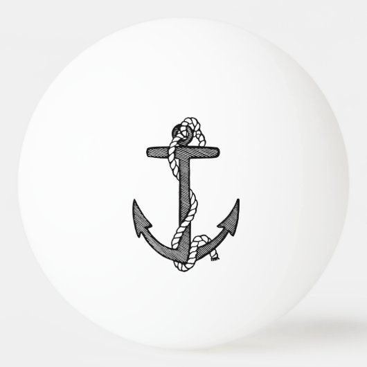 zwarte en witte anker en helling pingpongbal (Voorkant)