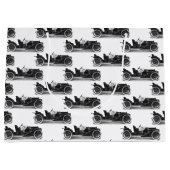  zwarte en witte Antiek auto - klassieke auto Groot Cadeauzakje (Voorkant)