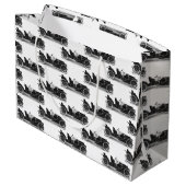  zwarte en witte Antiek auto - klassieke auto Groot Cadeauzakje (Achterkant Gekanteld)