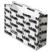  zwarte en witte Antiek auto - klassieke auto Groot Cadeauzakje (Voorkant Gekanteld)