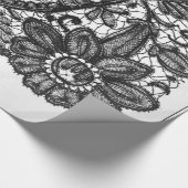 ZWARTE EN WITTE ANTIEK RUIMTEPATROON MET VERSCHIJN CADEAUPAPIER (Hoek)