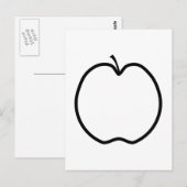 Zwarte en witte appel. briefkaart (Voorkant / Achterkant)