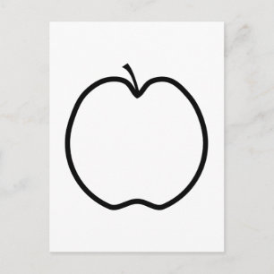 Zwarte en witte appel. briefkaart