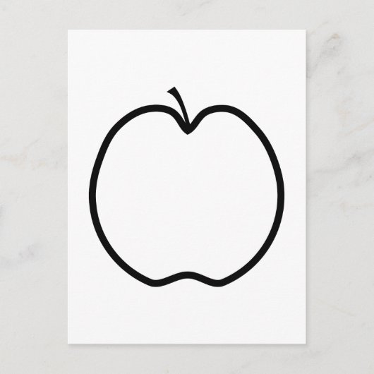 Zwarte en witte appel. briefkaart (Voorkant)