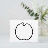 Zwarte en witte appel. briefkaart (Staand voorkant)