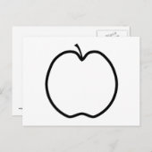Zwarte en witte appel. briefkaart (Voorkant / Achterkant)