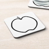 Zwarte en witte appel. drankjes onderzetter (Linkerzijde)