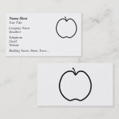 Zwarte en witte appel. visitekaartje (Voorkant / Achterkant)