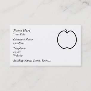 Zwarte en witte appel. visitekaartje
