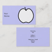 Zwarte en witte appel. visitekaartje (Voorkant / Achterkant)