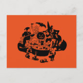 Zwarte en witte  Apple Bobbing Briefkaart (Voorkant)