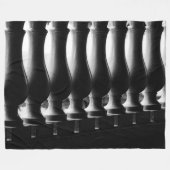 Zwarte en witte architectuur fleece deken (Voorkant (Horizontaal))