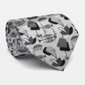 Zwarte en witte atoompatroonplaat Stropdas (Opgerold)