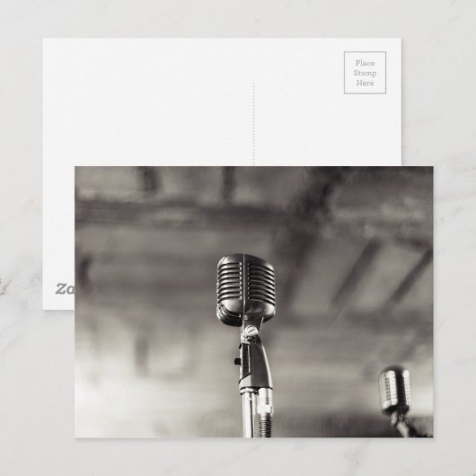 zwarte en witte audiofilm briefkaart (Voorkant / Achterkant)