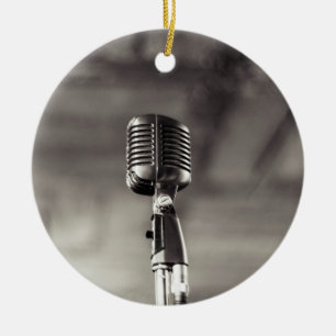  zwarte en witte audiofilm keramisch ornament