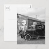 zwarte en witte auto briefkaart (Voorkant / Achterkant)