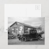 zwarte en witte auto briefkaart (Voorkant / Achterkant)