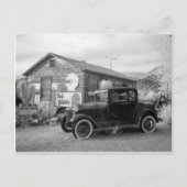  zwarte en witte auto briefkaart (Voorkant)