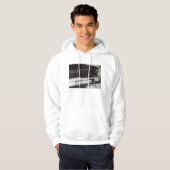 Zwarte en witte auto hoodie (Voorkant volledig)