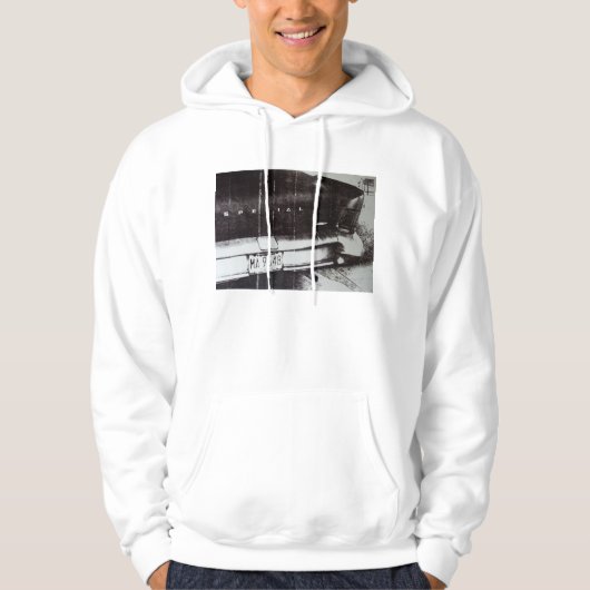 Zwarte en witte auto hoodie (Voorkant)
