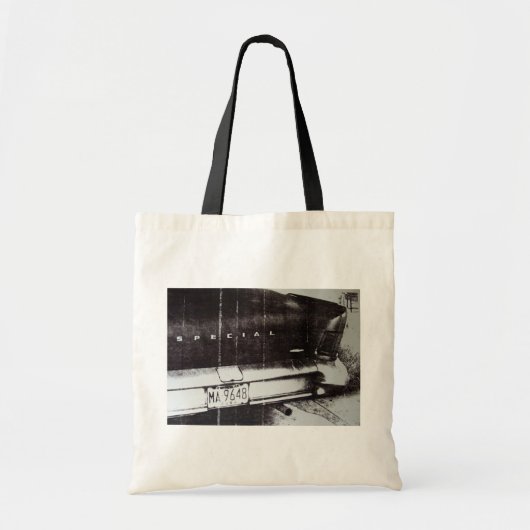 Zwarte en witte auto tote bag (Voorkant)