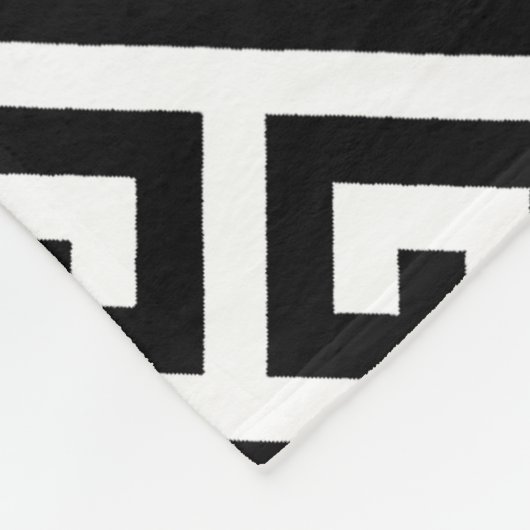 Zwarte en witte bachelor fleece deken (Hoek)